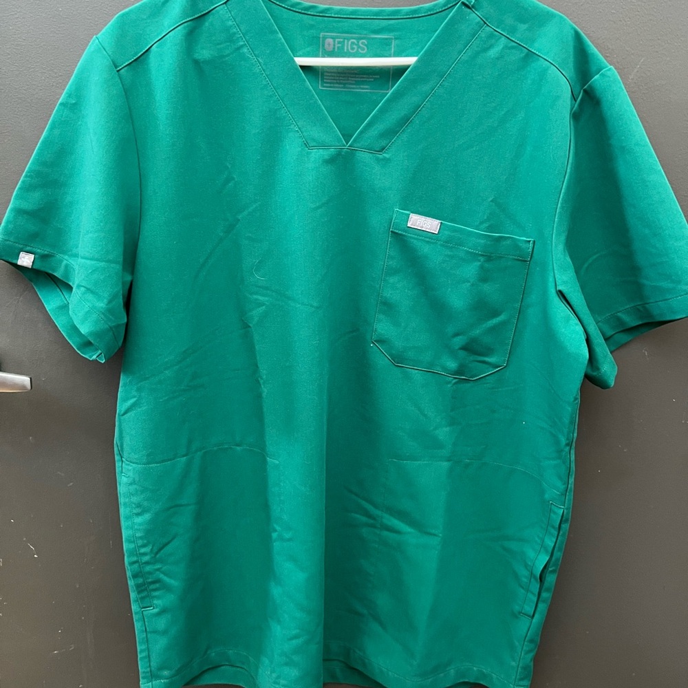 Figs Green Short Sleeve Tee